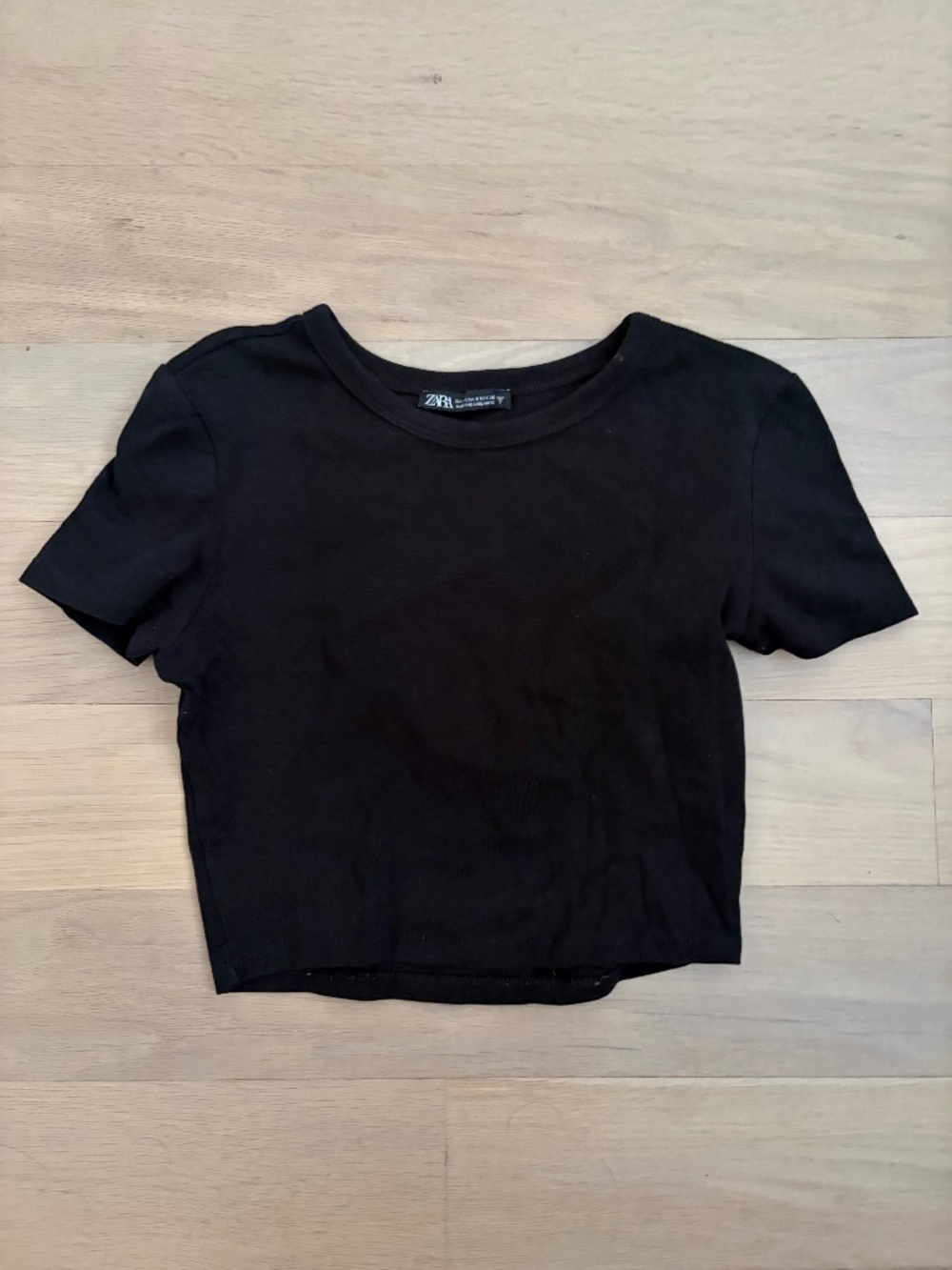 Zara Crop Top Short Sleeve T-Shirt Blogger Fave